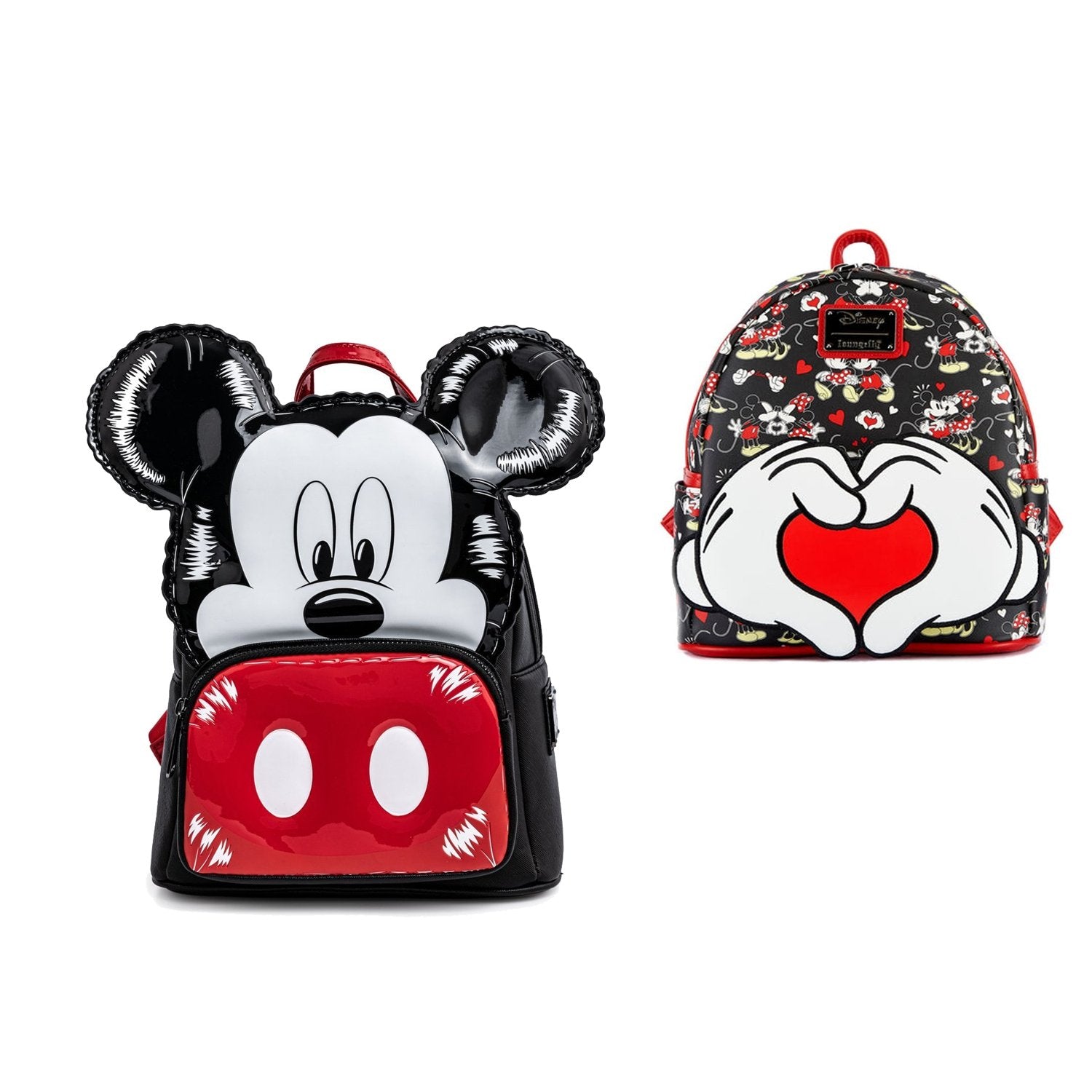 Her shops Universe Disney Mickey Mouse & Minnie Mouse Heart Balloon Mini Backpack