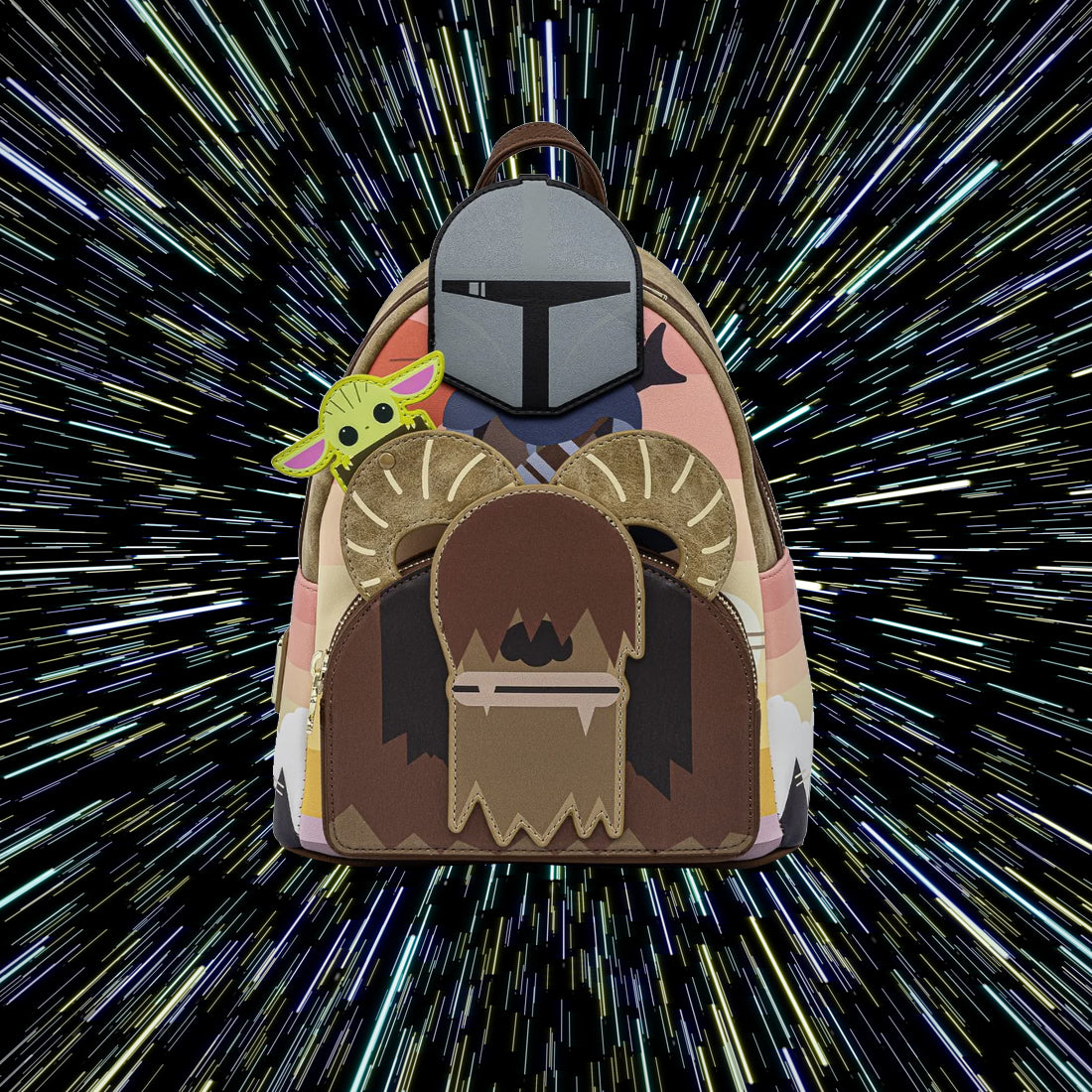 Loungefly Mandalorian Mini-Backpack with Grogu and Bantha