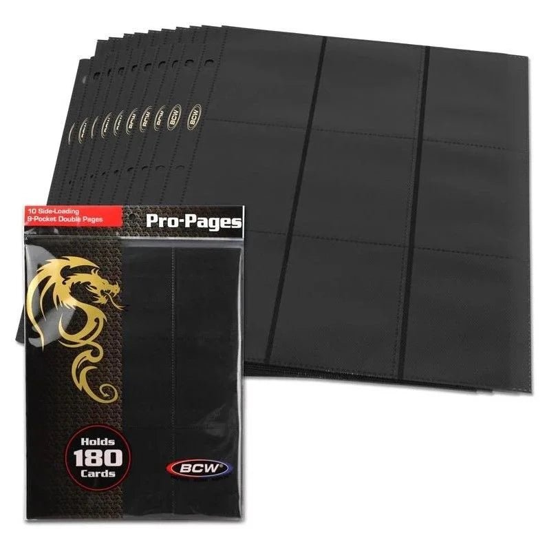 BCW Side Loading 18 - Pocket Pro Pages, Black - BCW - 1