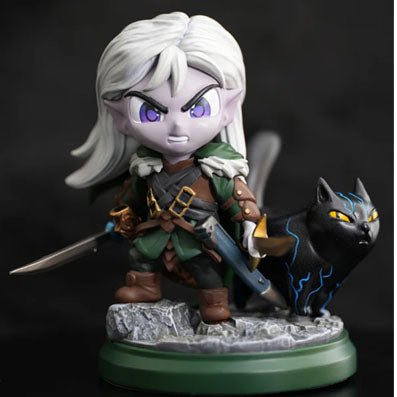 Dungeons & Dragons ODDY Figure Drizzt Do'urden with Guenhwyvar Figure - Gatherer's Tavern - 1