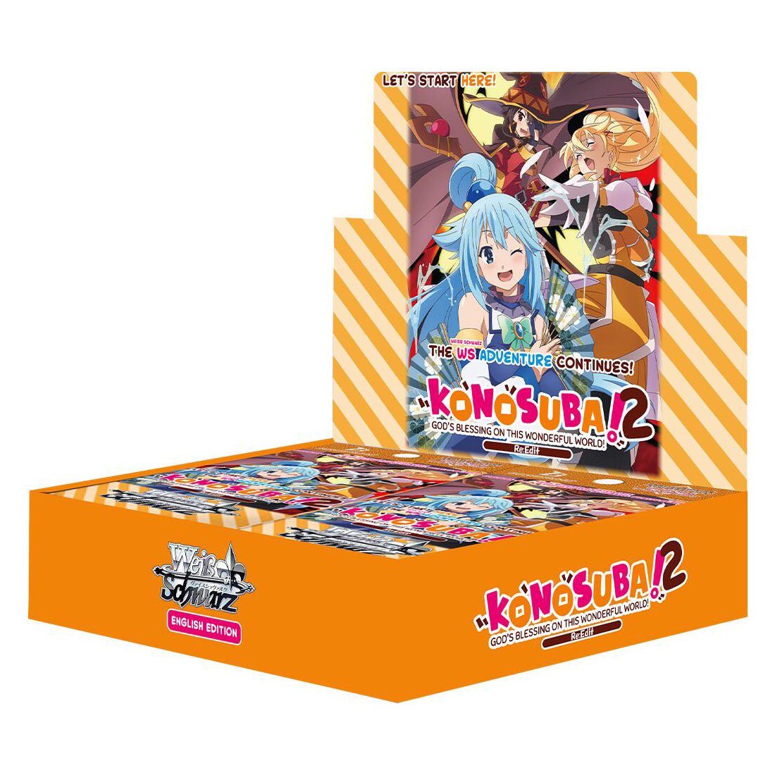 konosuba 2 booster box Announcement Reprint for Pack -God's blessing on this wonderful world! Legend of Crimson hits stores later this year! | NEWS This booster pack celebrates the beloved anime series Weiss Schwarz: Booster Pack: KONOSUBA