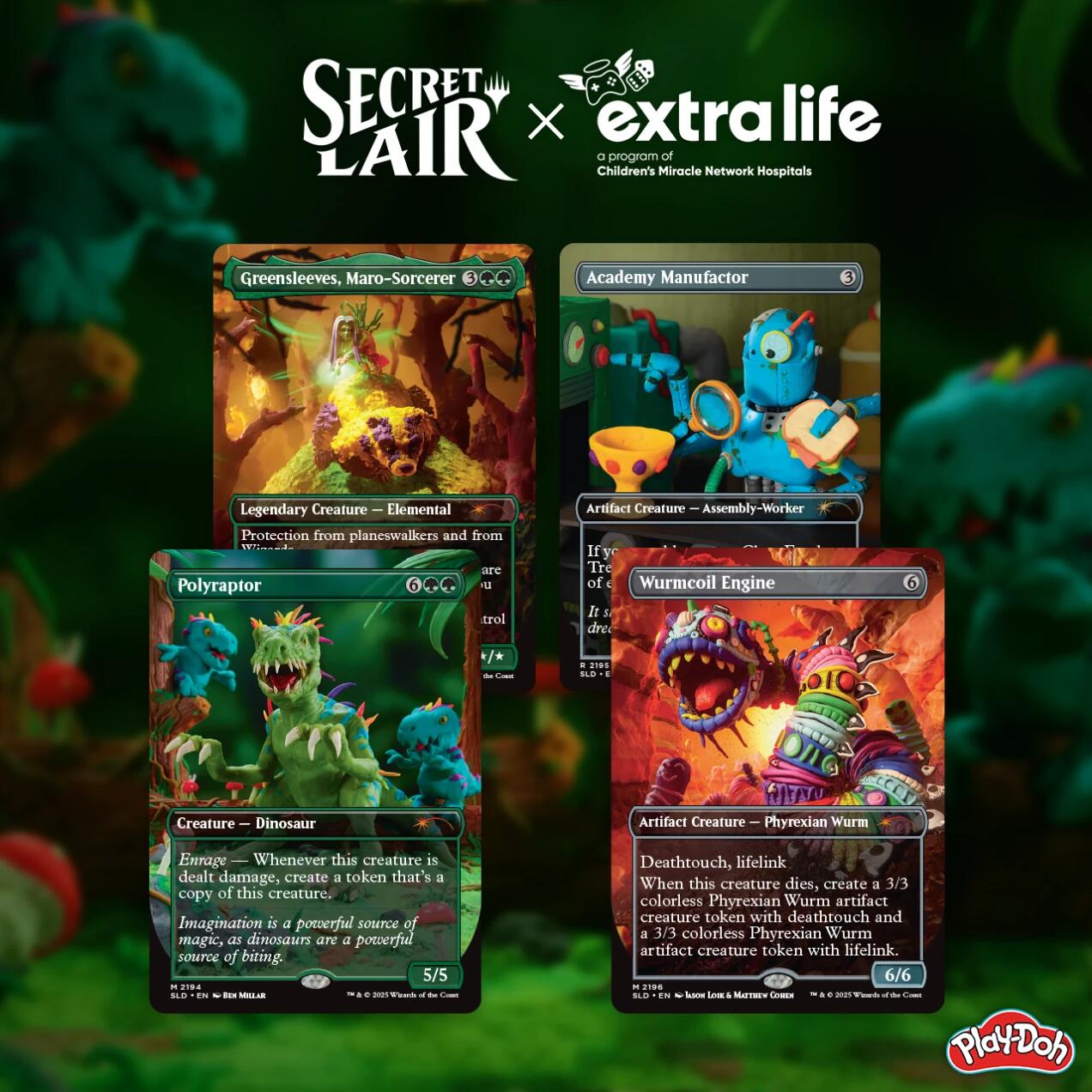 MTG Secret Lair x Play - Doh Squishful Thinking (Extra Life 2025 - Non - Foil Edition) - Wizards of the Coast - 1