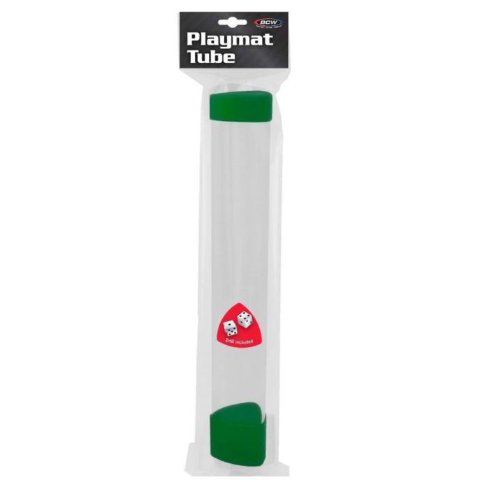 Playmat Carry Tube Holder with Dice Cap, Green - BCW - 1