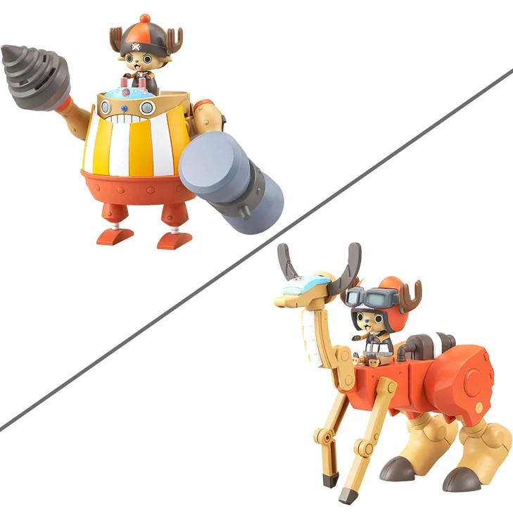 One Piece Chopper Robo Super 4 Kung Fu Tracer and 5 Walk Hopper Model Kit