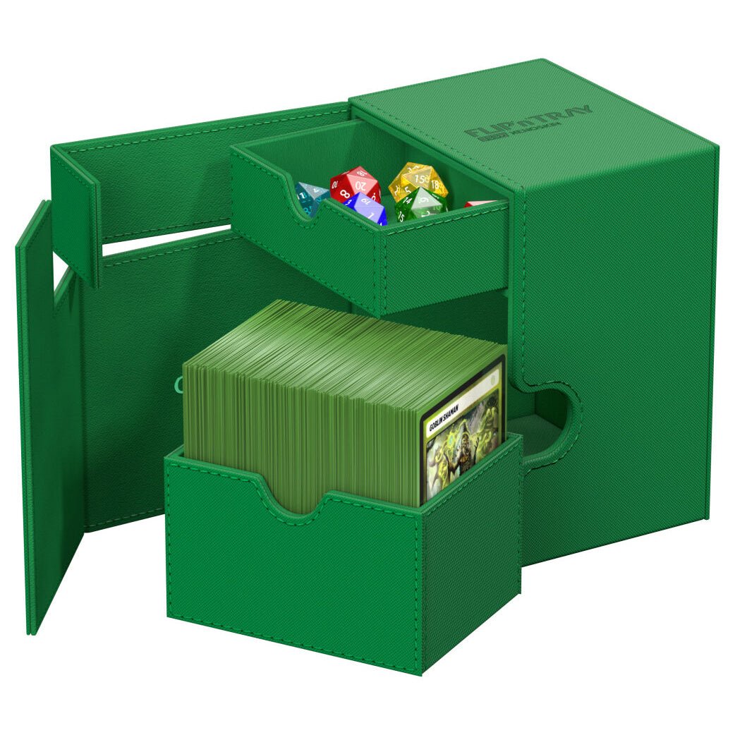 Ultimate Guard FlipnTray 133+ Monocolor, Green - Ultimate Guard - 1