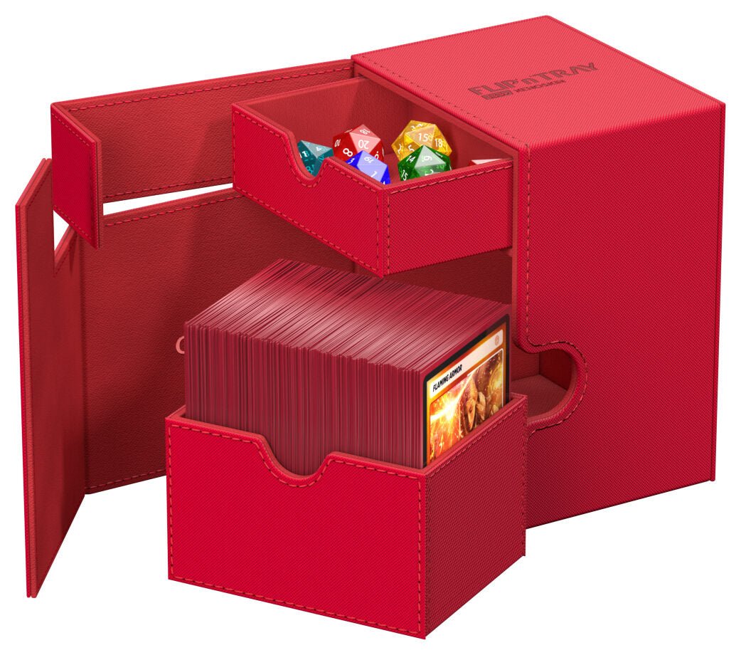 Ultimate Guard FlipnTray 133+ Monocolor, Red - Ultimate Guard - 1