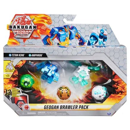 Bakugan Geogan Rising Brawler Pack - Aquos Titan King & Amphrog 5-Pack - Spin Master - 1