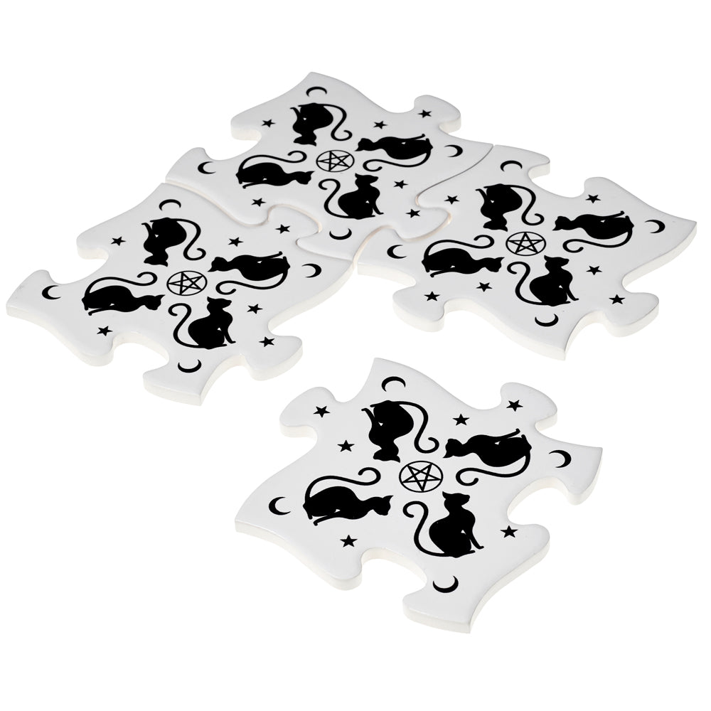 Black Cats Coasters (Set of 4) - Alchemy of England - 1