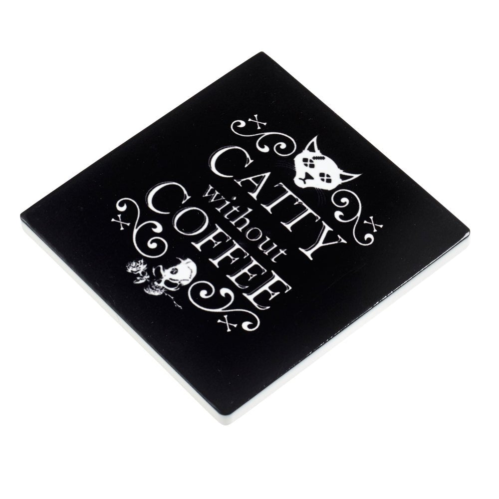 Catty Without Coffee Trivet Coaster - Alchemy of England - 1