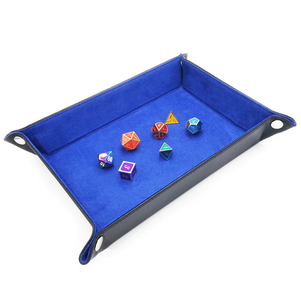 Foldable Dice Tray Dice Set - Blue - Haxtec - 1