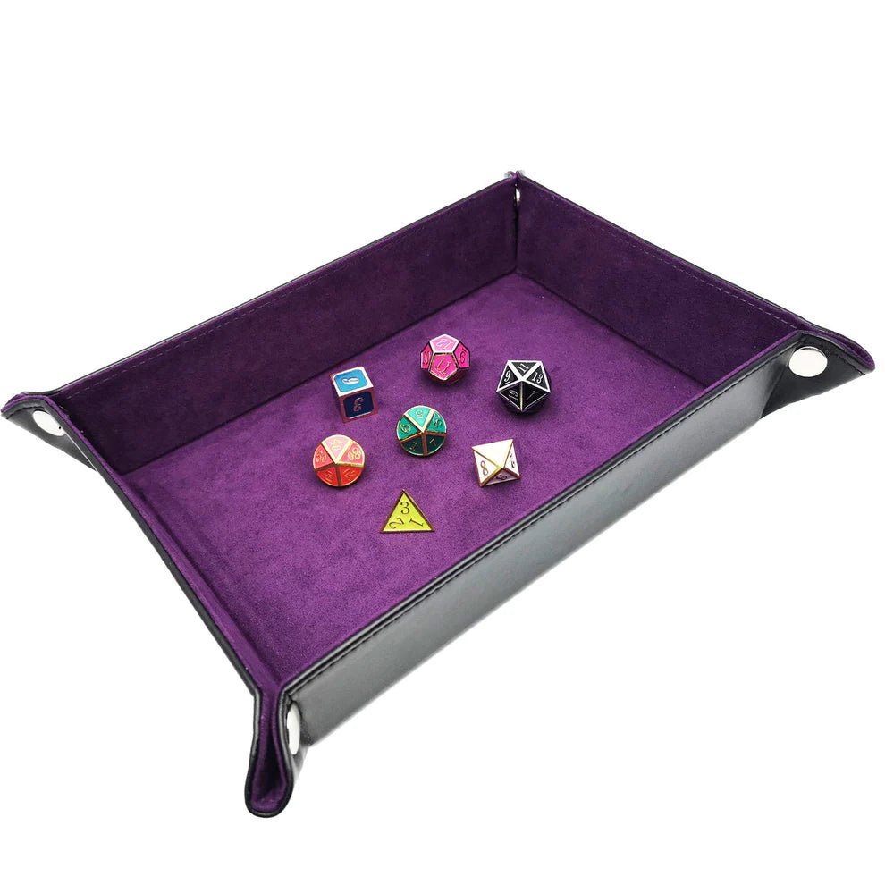 Foldable Dice Tray Dice Set - Purple - Haxtec - 1