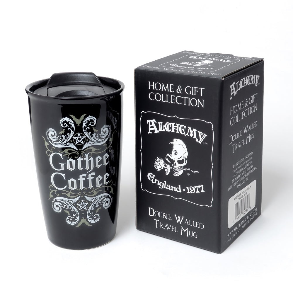 alchemey gothic coffee mug Gothee Coffee Ceramic Double Walled Travel Mug
