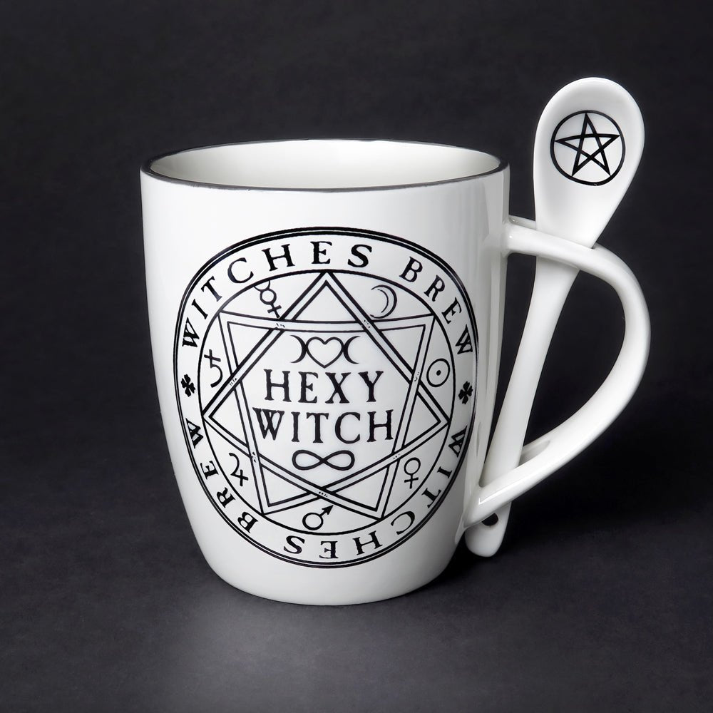 Hexy Witch Mug Tea Cup and Spoon - Alchemy of England - 1