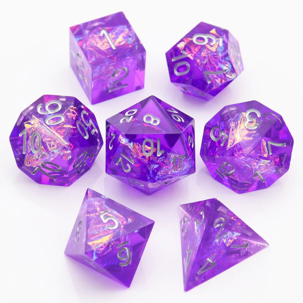Sharp Edge: Violet Galaxy Dice Set - Haxtec - 1