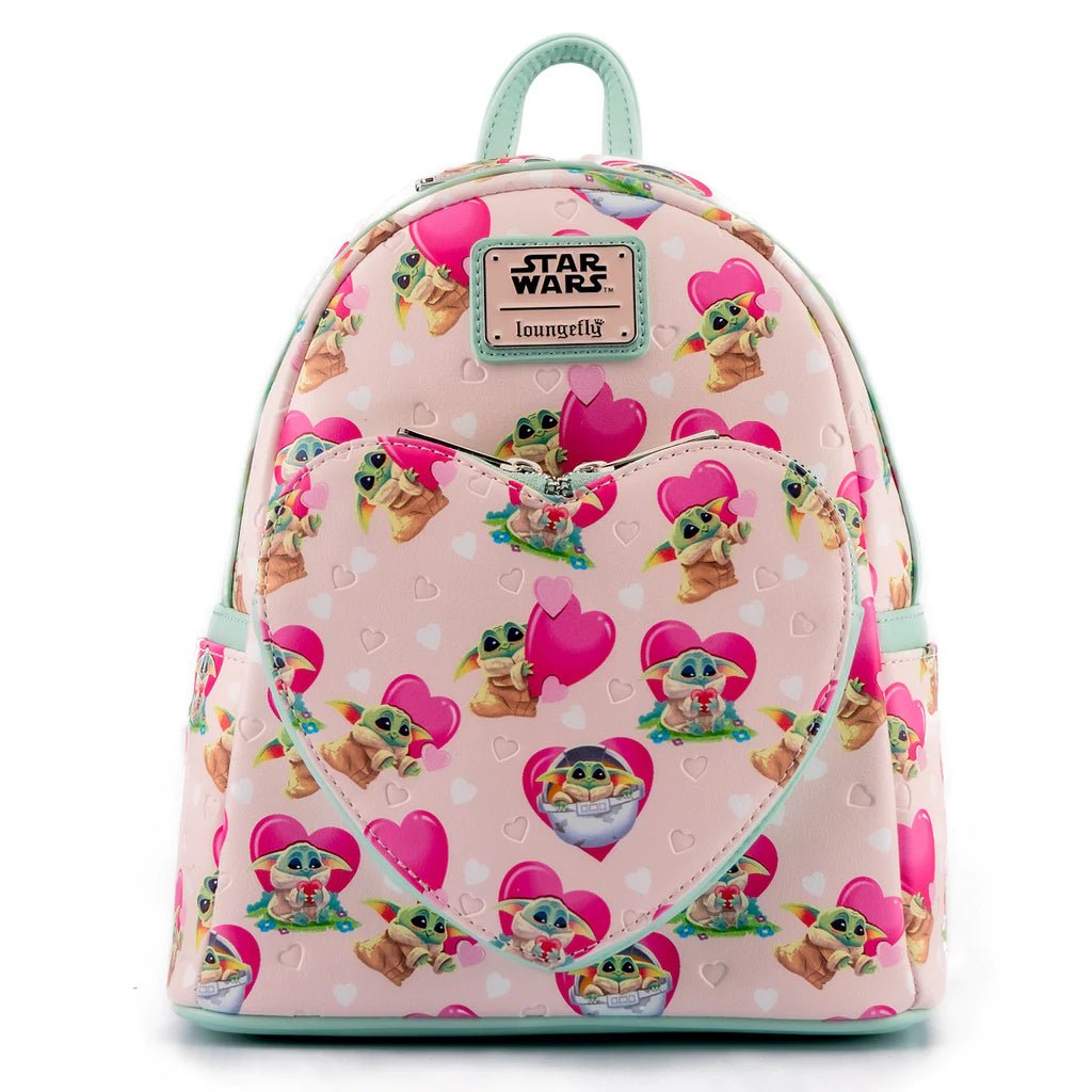 Star Wars The Mandalorian Grogu Hearts Mini-Backpack - Loungefly - 1