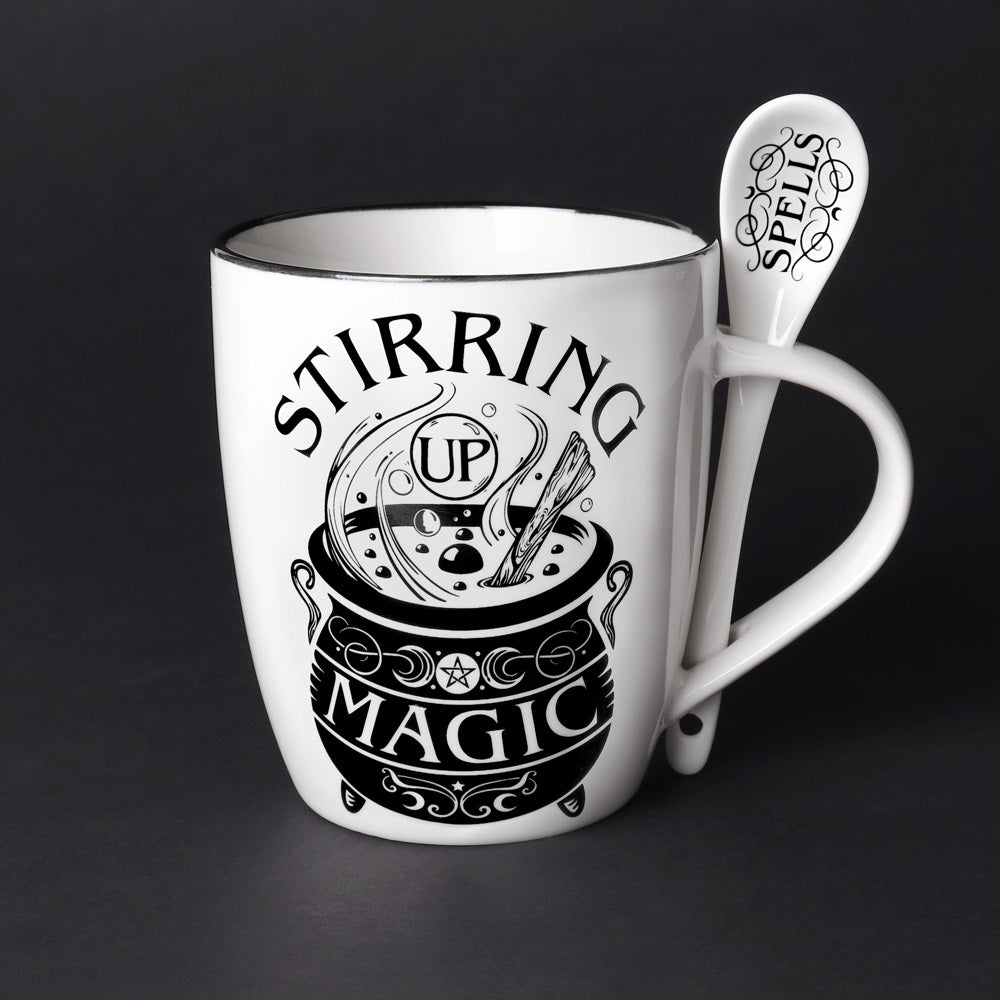 Stirring Up Magic Mug Tea Cup and Spoon - Alchemy of England - 1