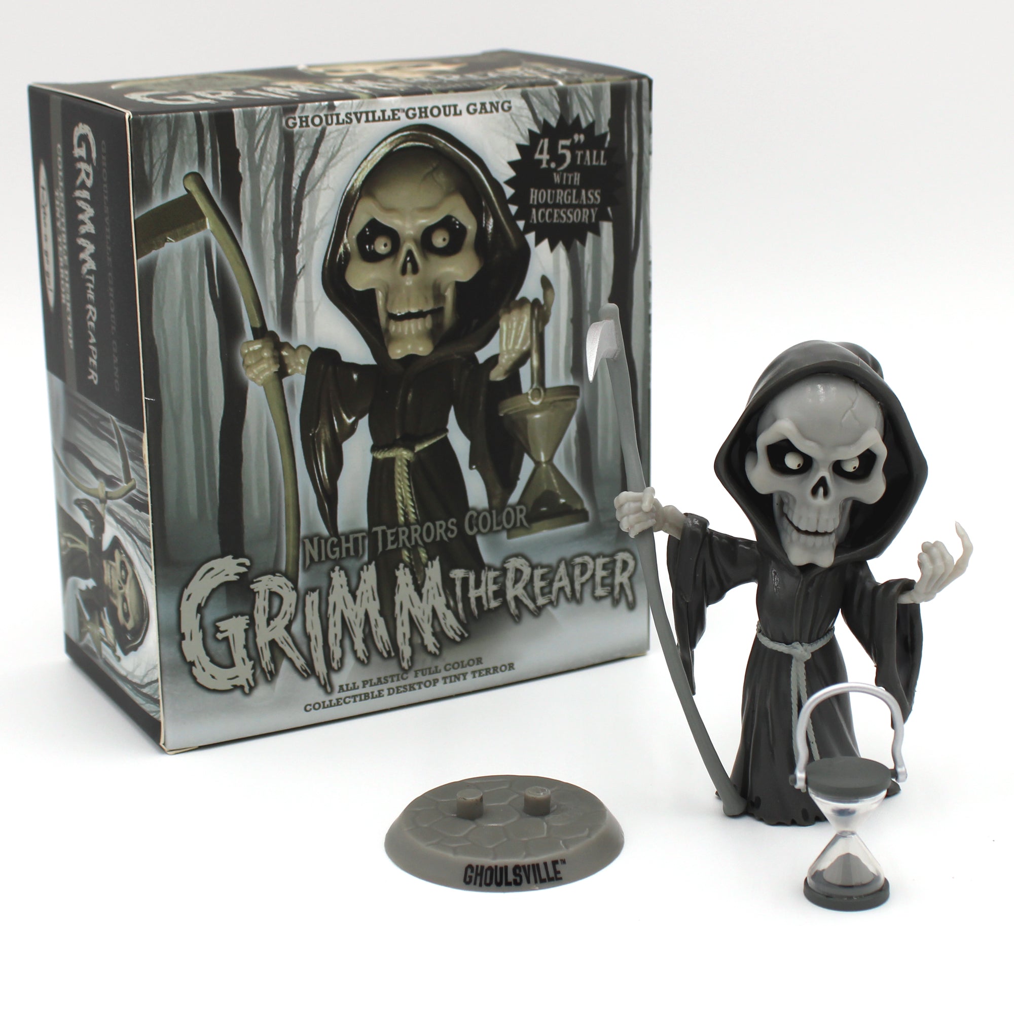 Tiny Terrors Grimm the Reaper Black & White Horror Figure - Retro-A-Go-Go - 2