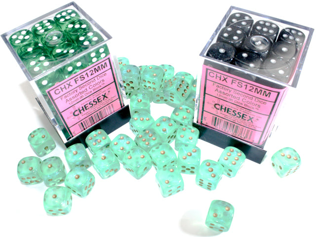 Chessex Factory-Second 12mm d6 Assorted Colors Dice Set