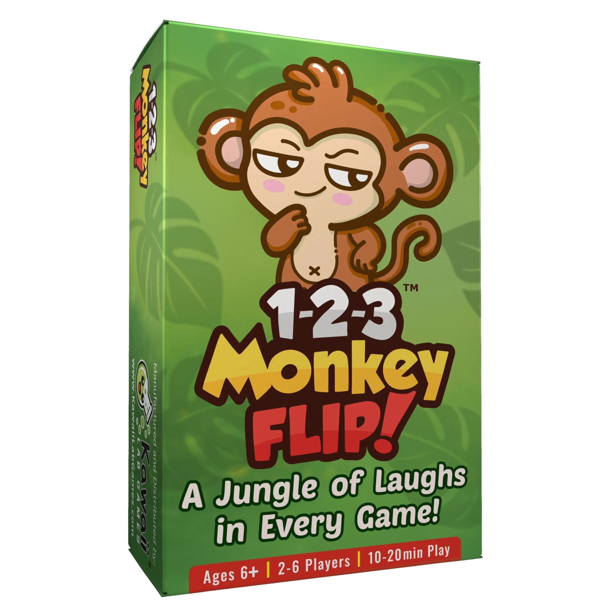 1-2-3 Monkey Flip! Card Game - Kawaii Lab Games - 1