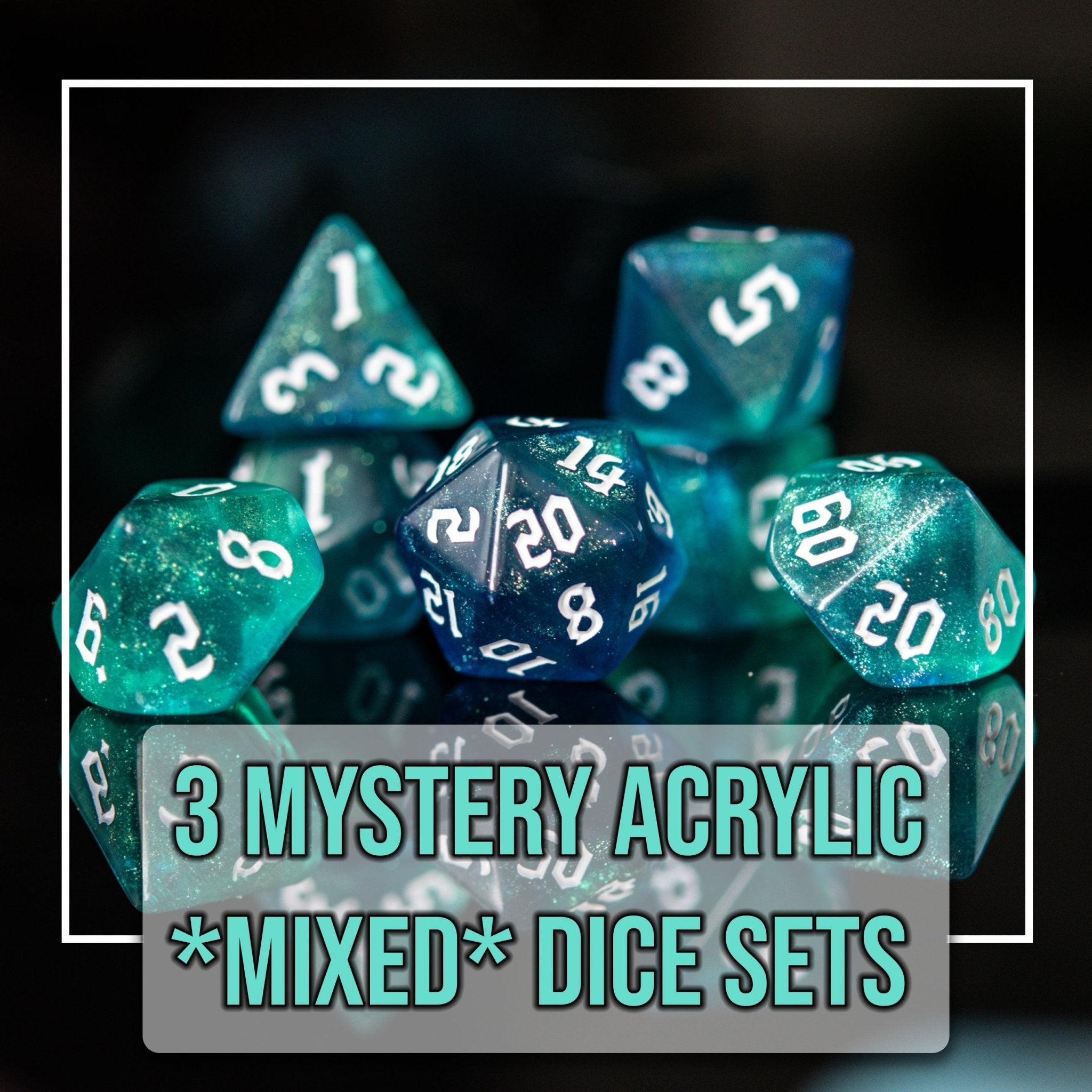 3 Mystery Acrylic Dice Sets - Misty Mountain Gaming - 1