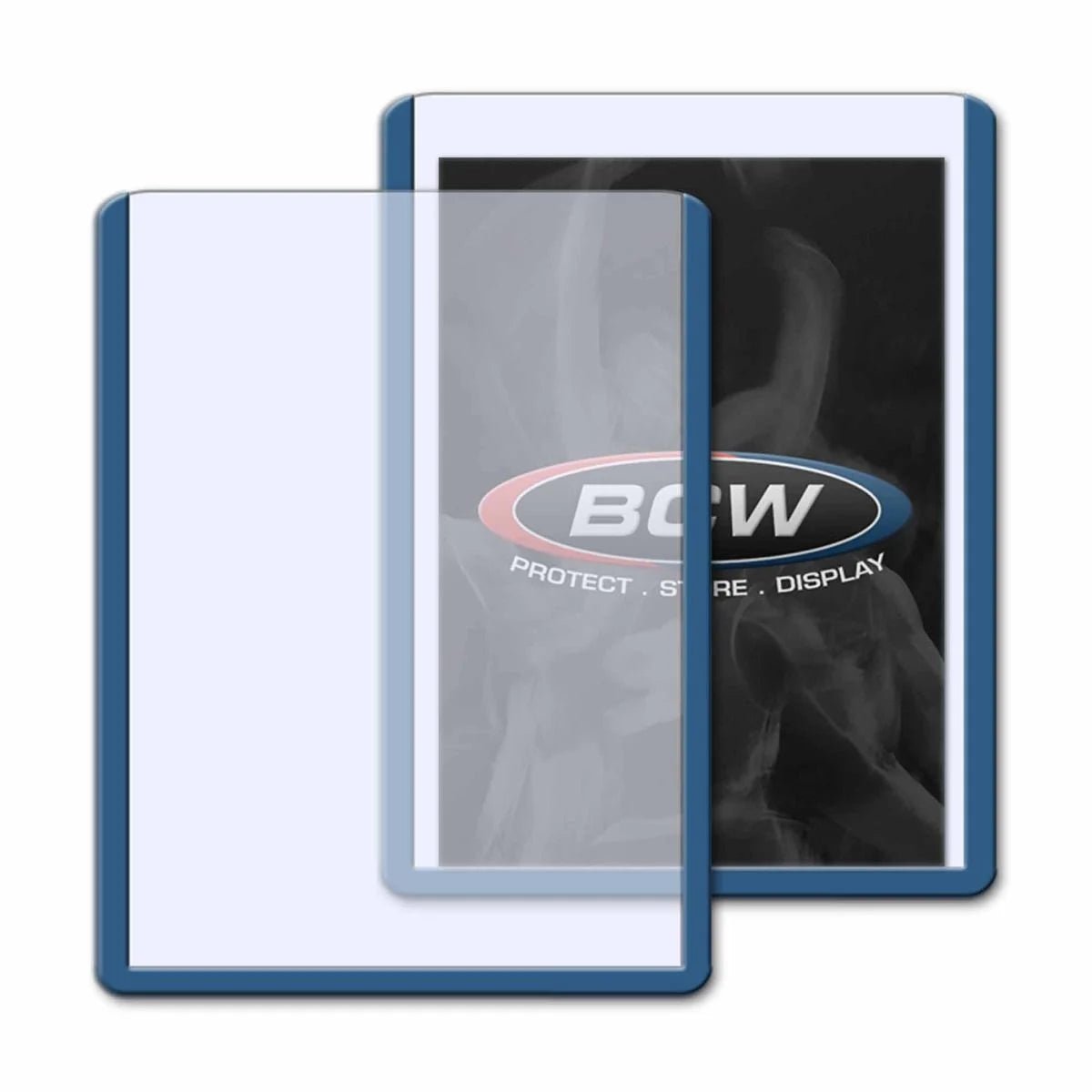 3x4 Topload Premium Card Sleeve Holder, Blue Border - BCW - 2