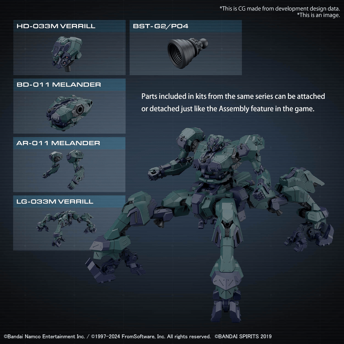 Armored Core VI Fires of Rubicon Balam Industries BD-011 Melander Liger Tail 30mm Model Kit - Bandai - 4
