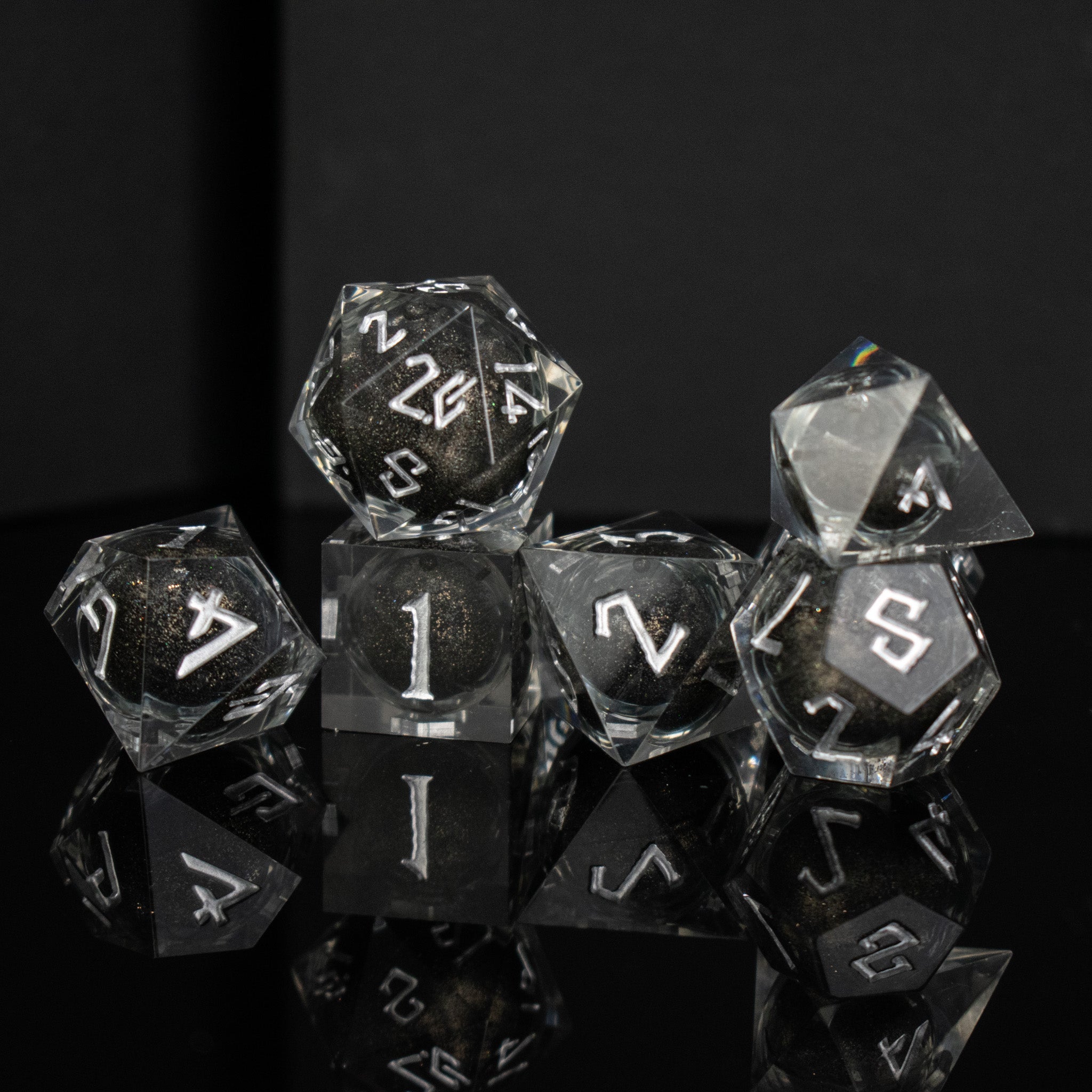 Ashes of My Enemies Liquid Core Dice Set - Misty Mountain Gaming - 1