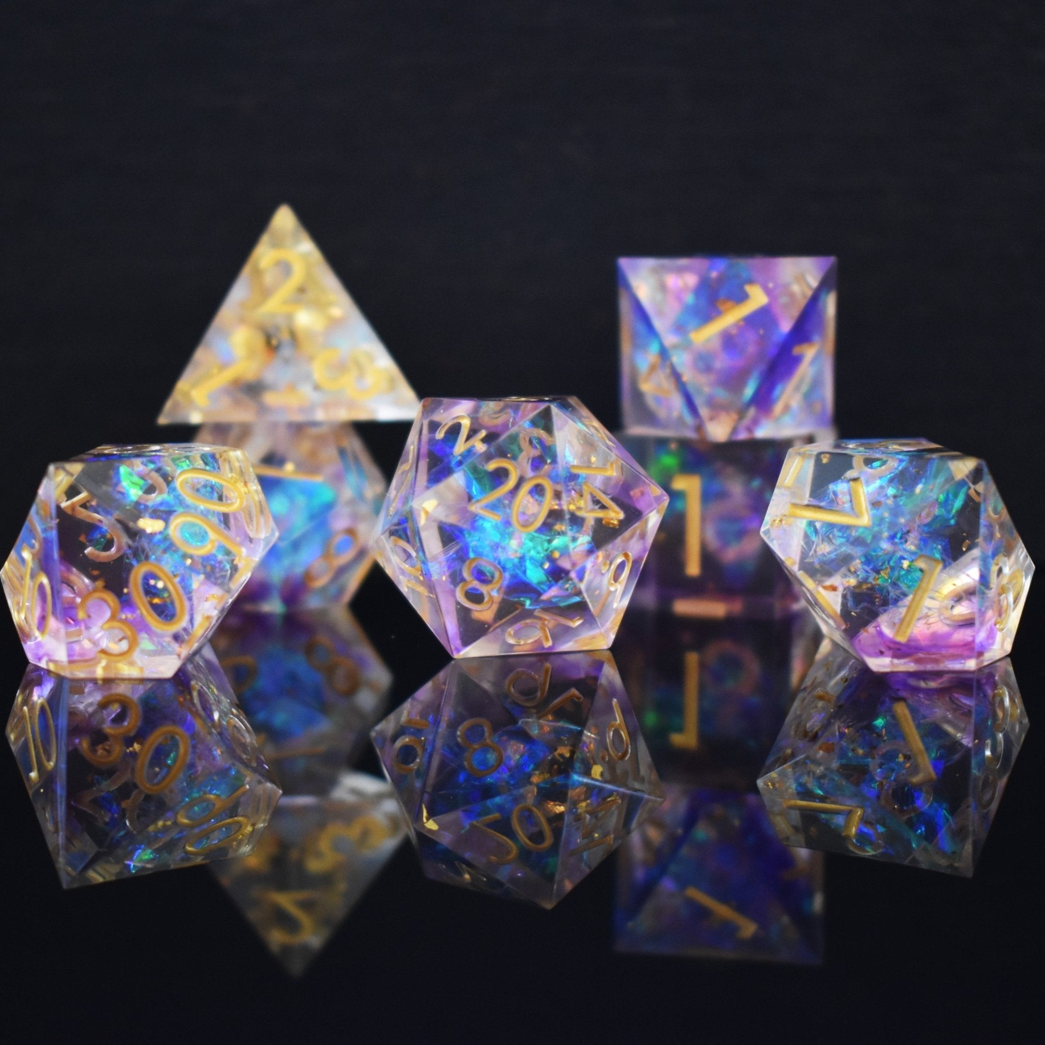 Astral Projection Sharp - Edged Resin Dice Set - Misty Mountain Gaming - 1