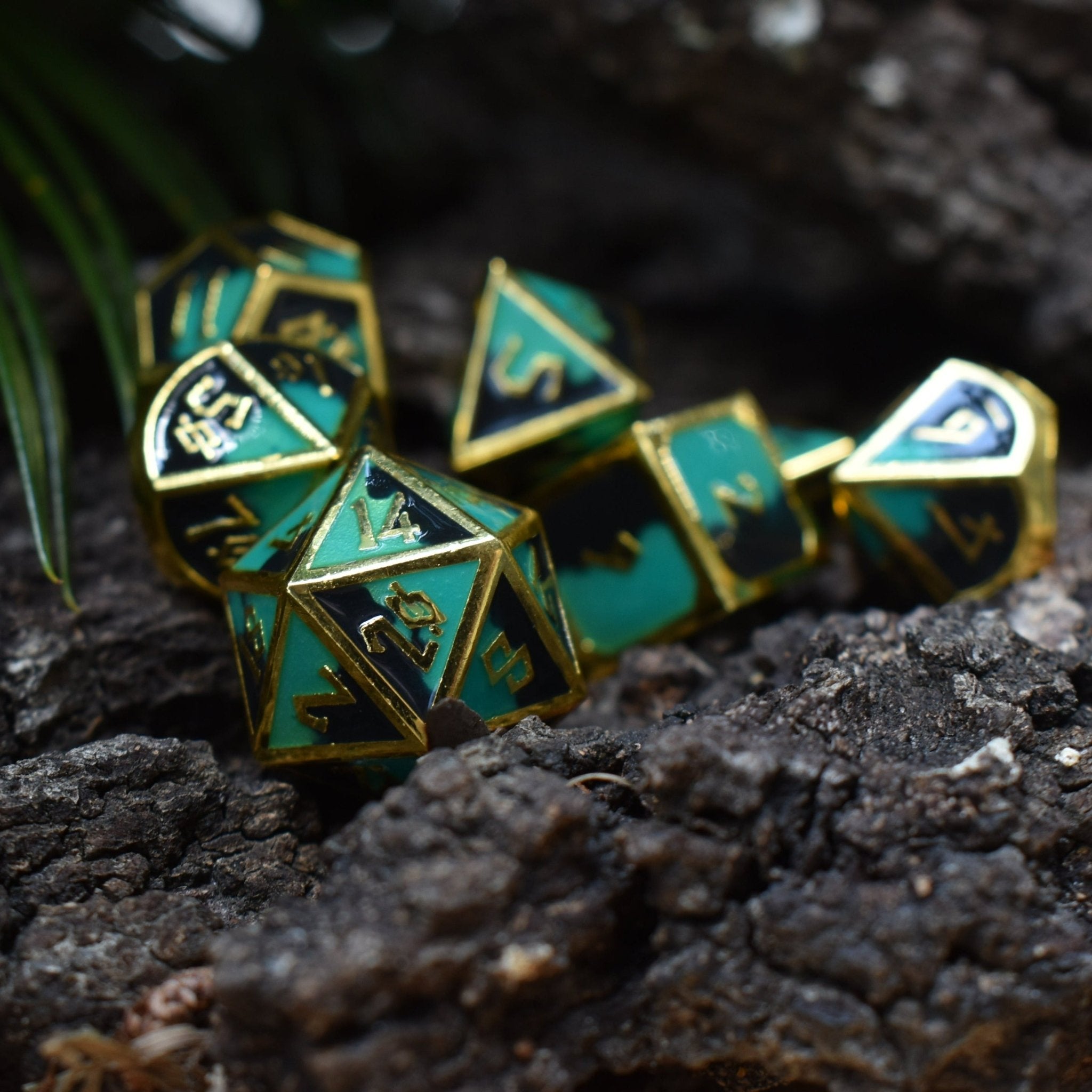 Atlantis Metal Dice Set - Misty Mountain Gaming - 3