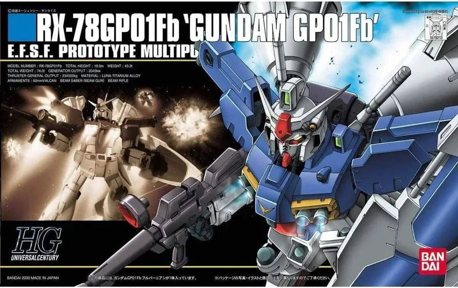 Bandai Gundam 18 RX-78GP01FB Gundam GPO1fb High Grade Universal Century 1/144 Model Kit - Bandai - 3