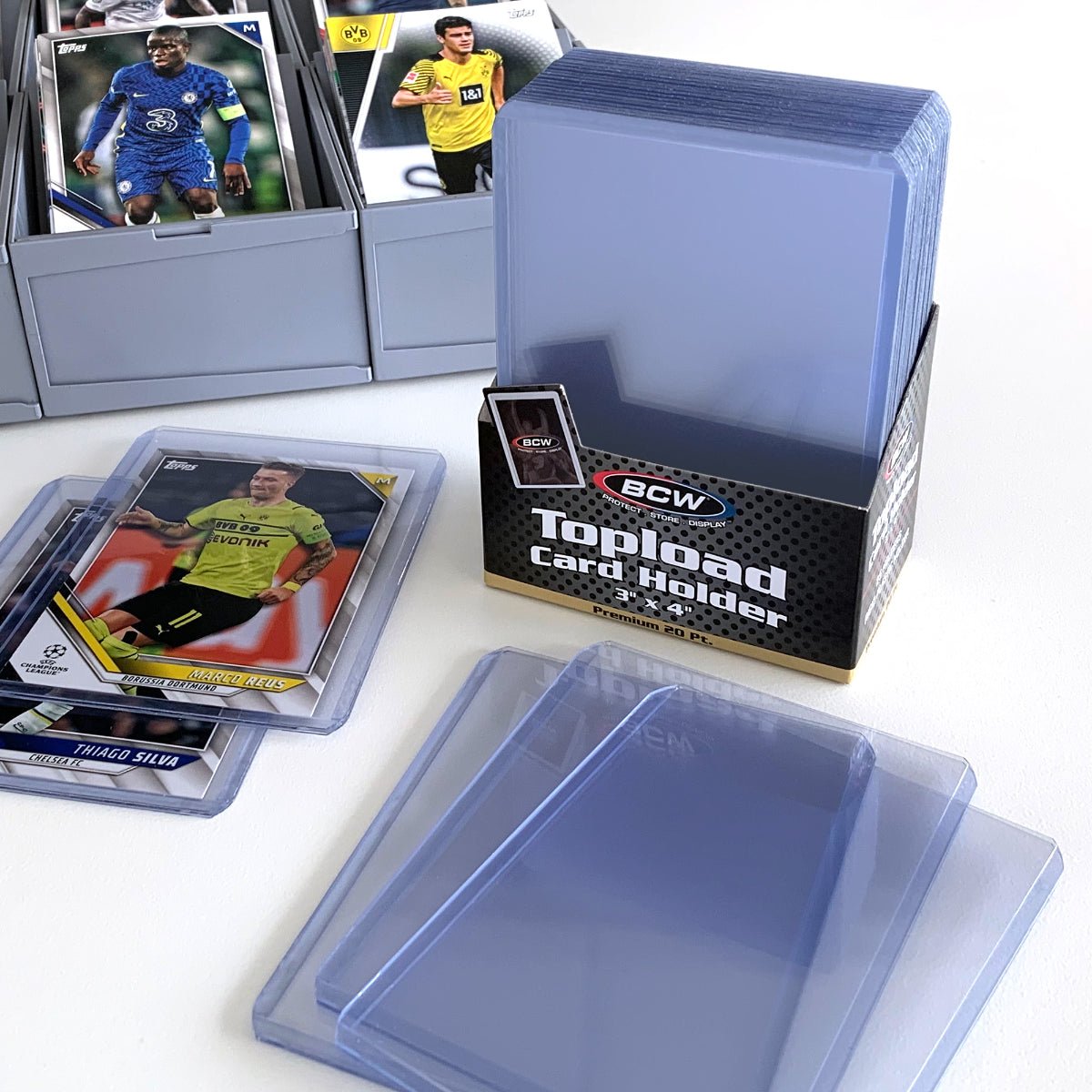 BCW 3x4 Topload Premium Card Sleeve Holder, Clear Border - BCW - 3