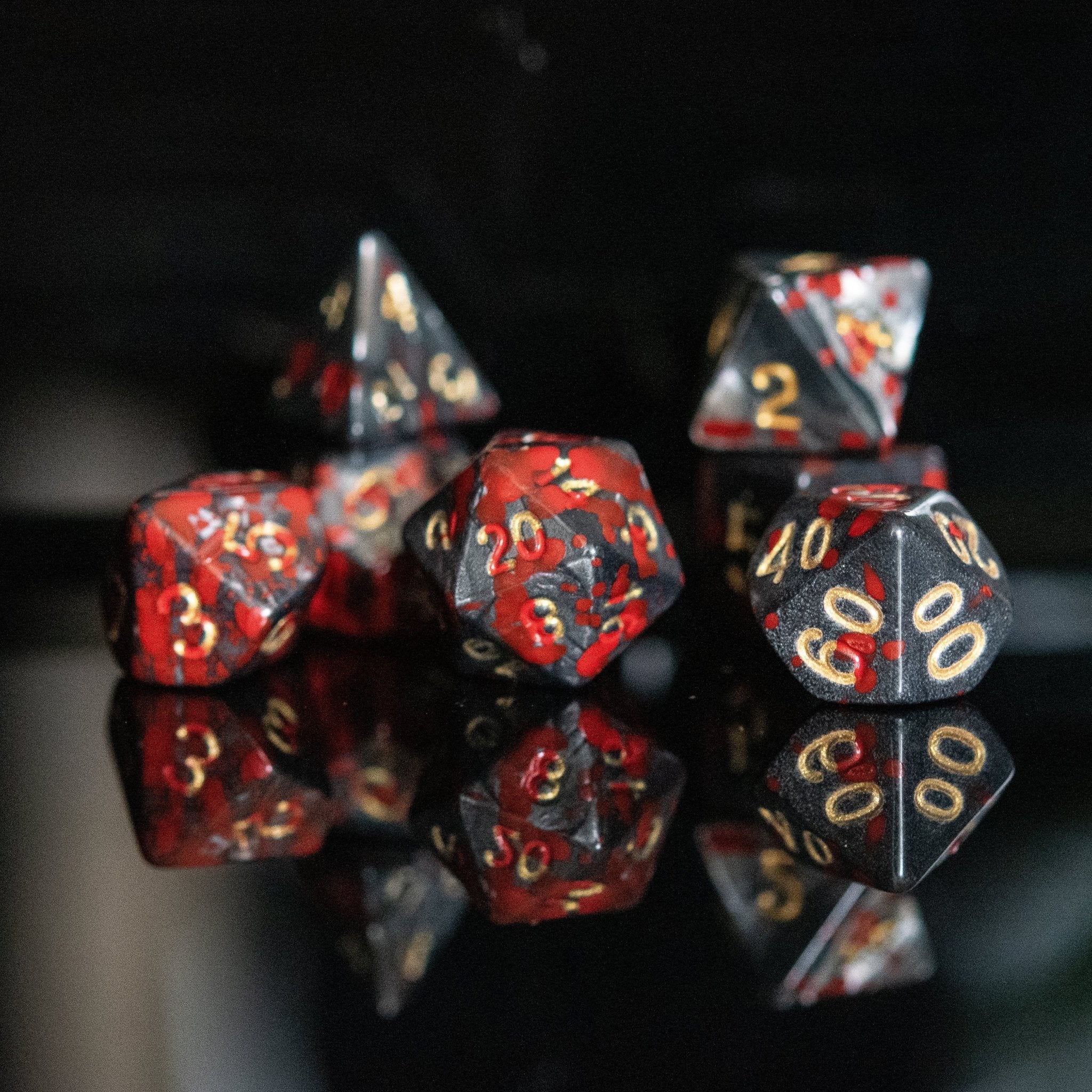 Blood and Iron Acrylic Dice Set - Misty Mountain Gaming - 1