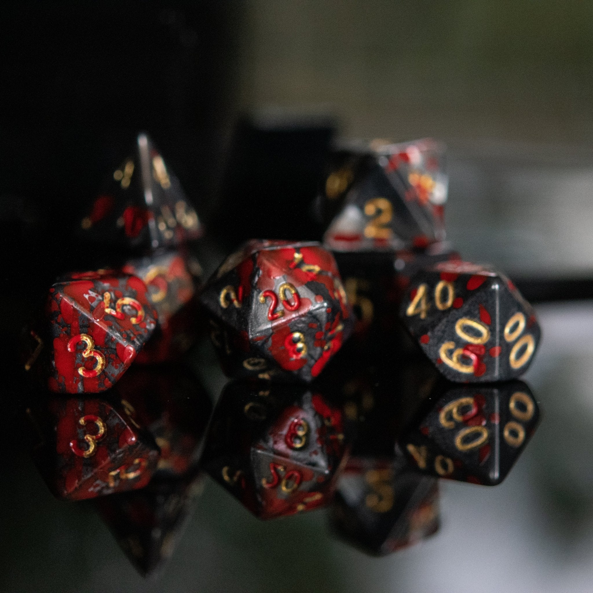 Blood and Iron Acrylic Dice Set - Misty Mountain Gaming - 2