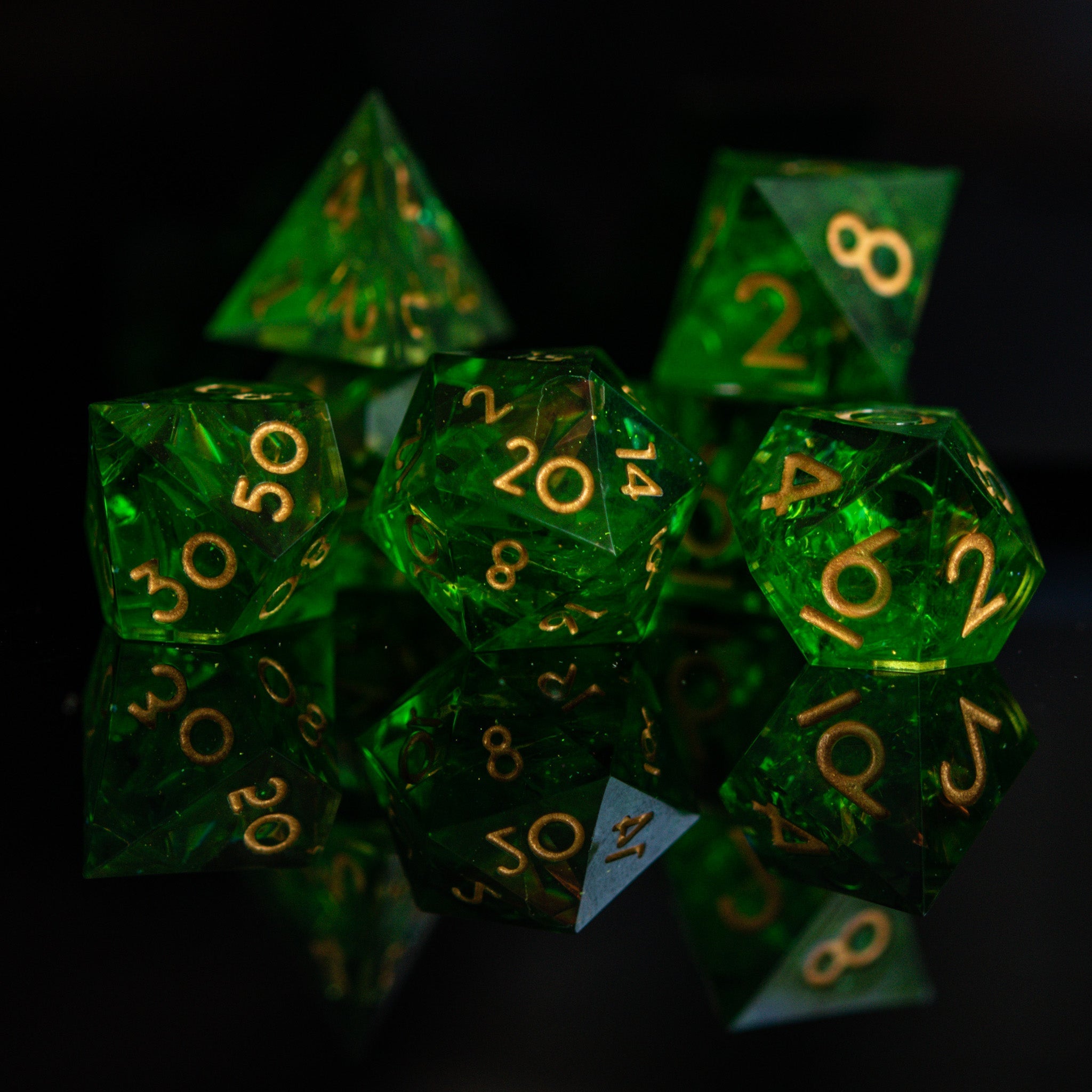 Blood of the Lich Sharp - Edged Resin Dice Set - Misty Mountain Gaming - 1