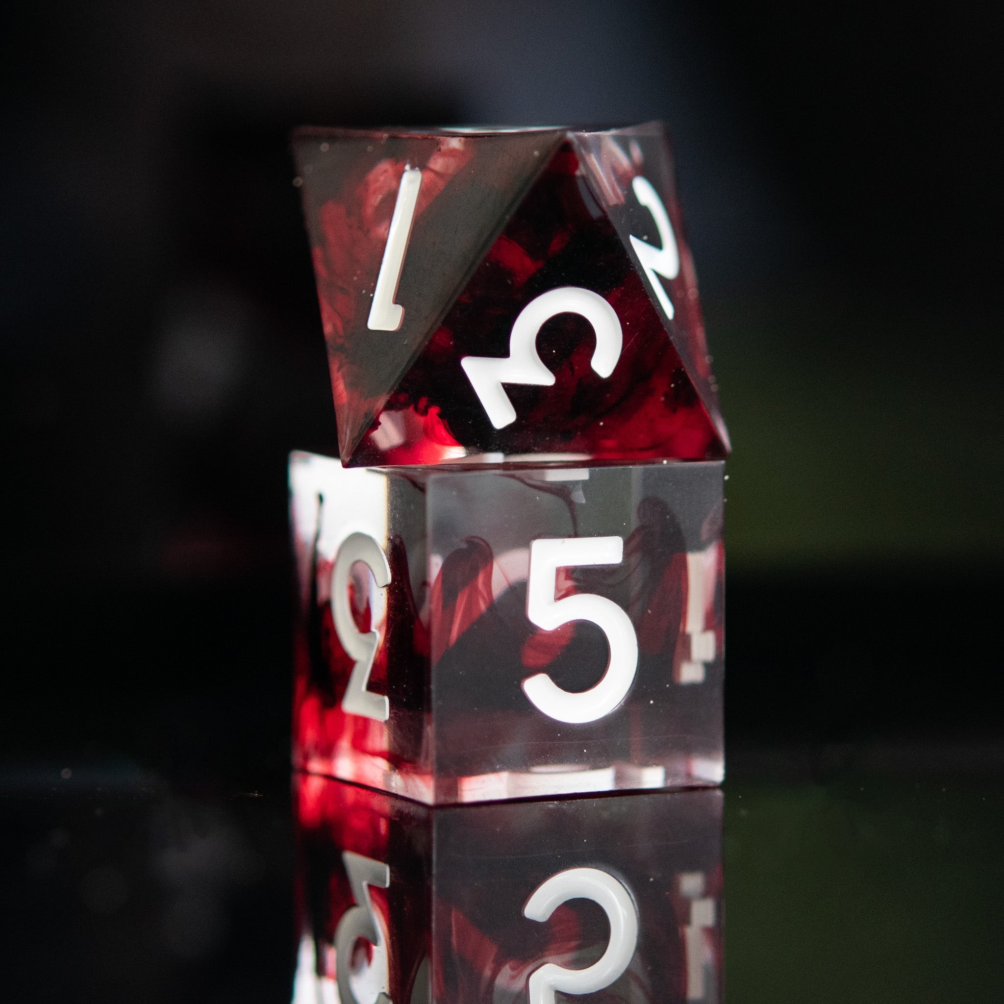 Bloodbath Sharp - Edged Resin Dice Set - Misty Mountain Gaming - 4