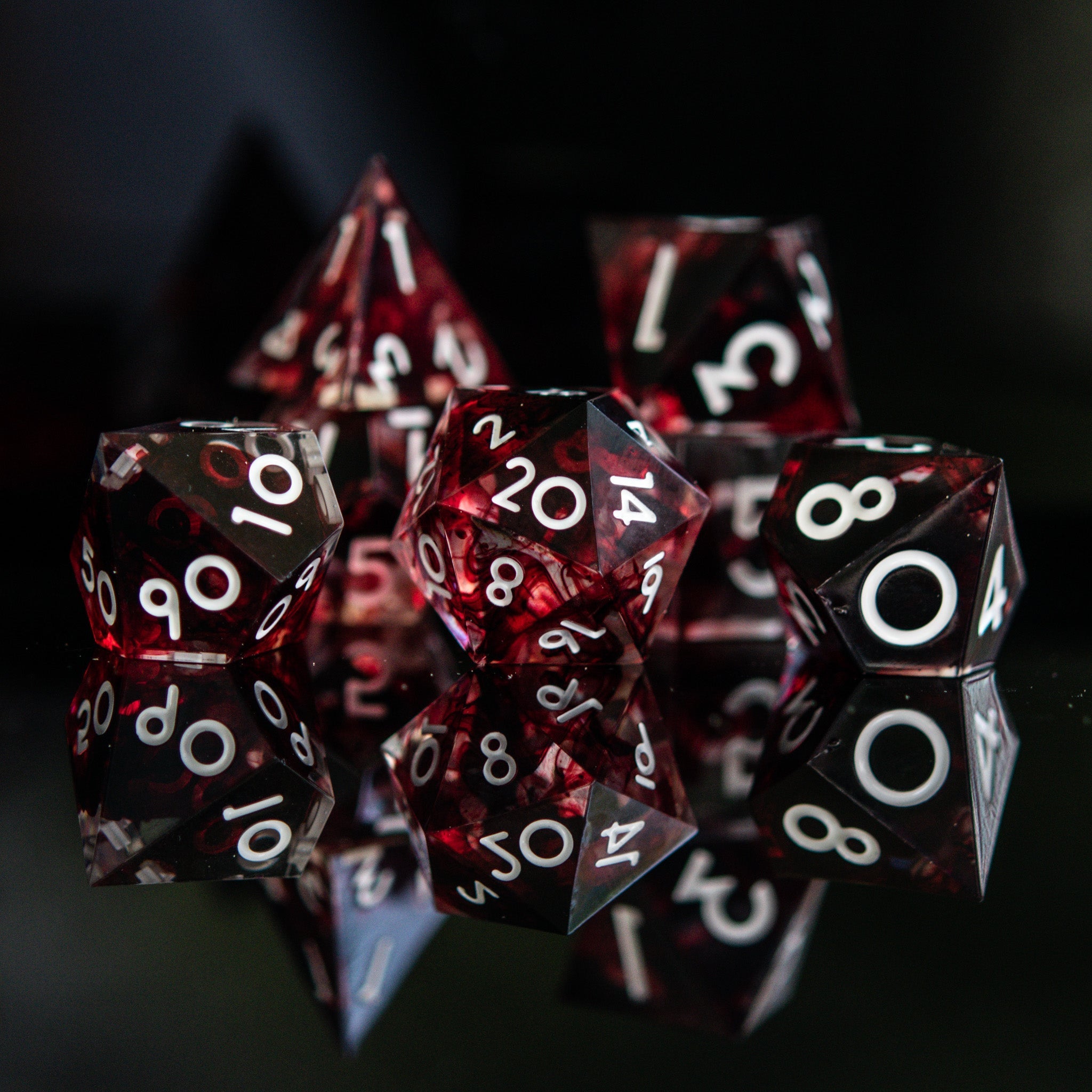 Bloodbath Sharp - Edged Resin Dice Set - Misty Mountain Gaming - 1