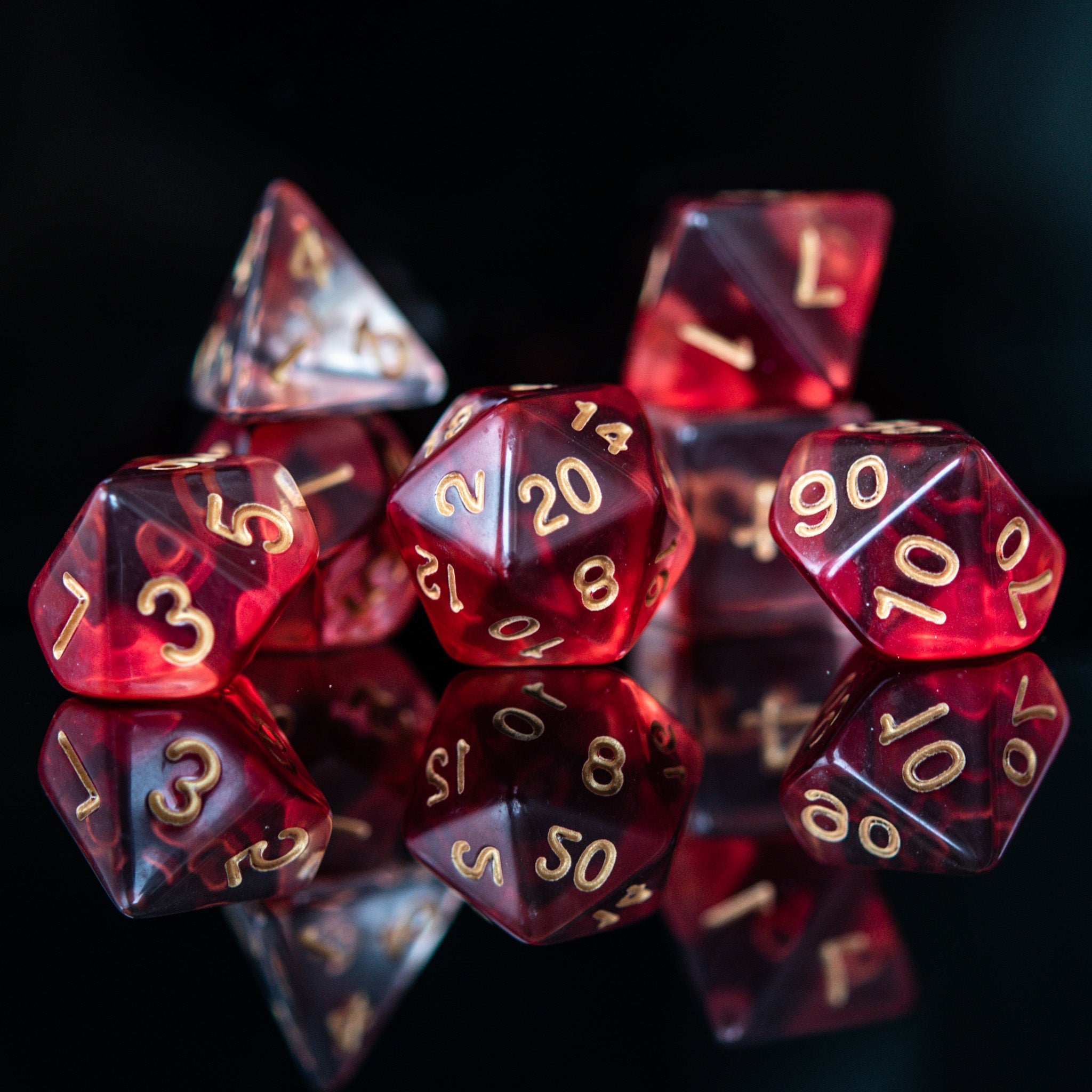 Bloodlust Elixir Acrylic Dice Set - Misty Mountain Gaming - 2