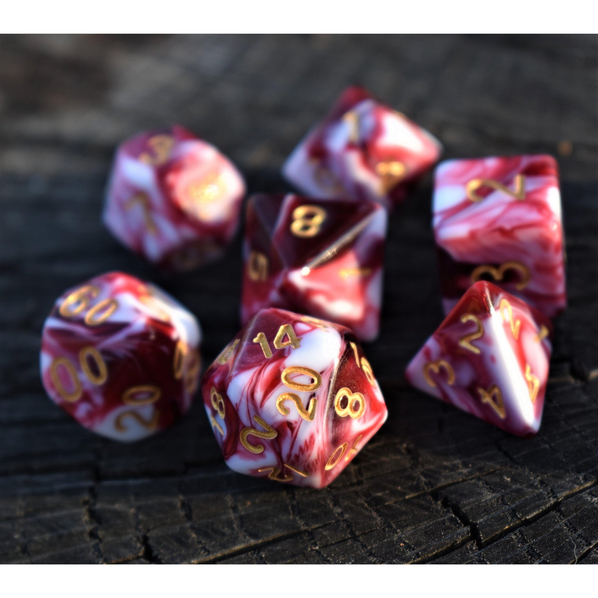 Bloody Waters Acrylic Dice Set - Misty Mountain Gaming - 3