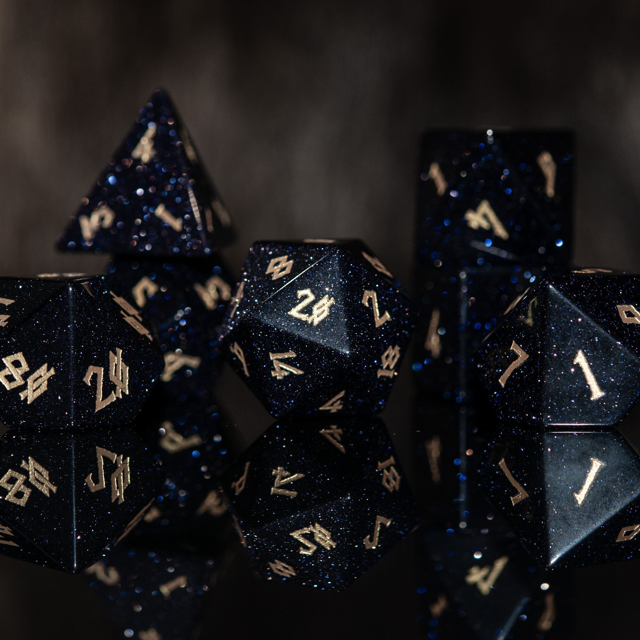 Blue Sandstone Dice Set - Misty Mountain Gaming - 3