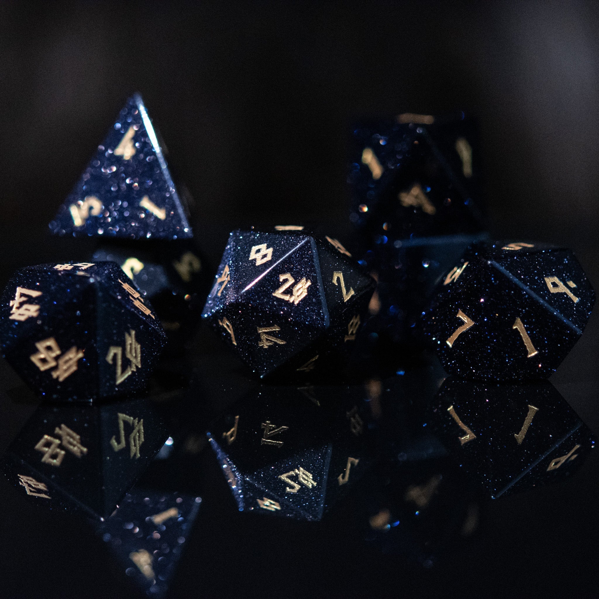 Blue Sandstone Dice Set - Misty Mountain Gaming - 1