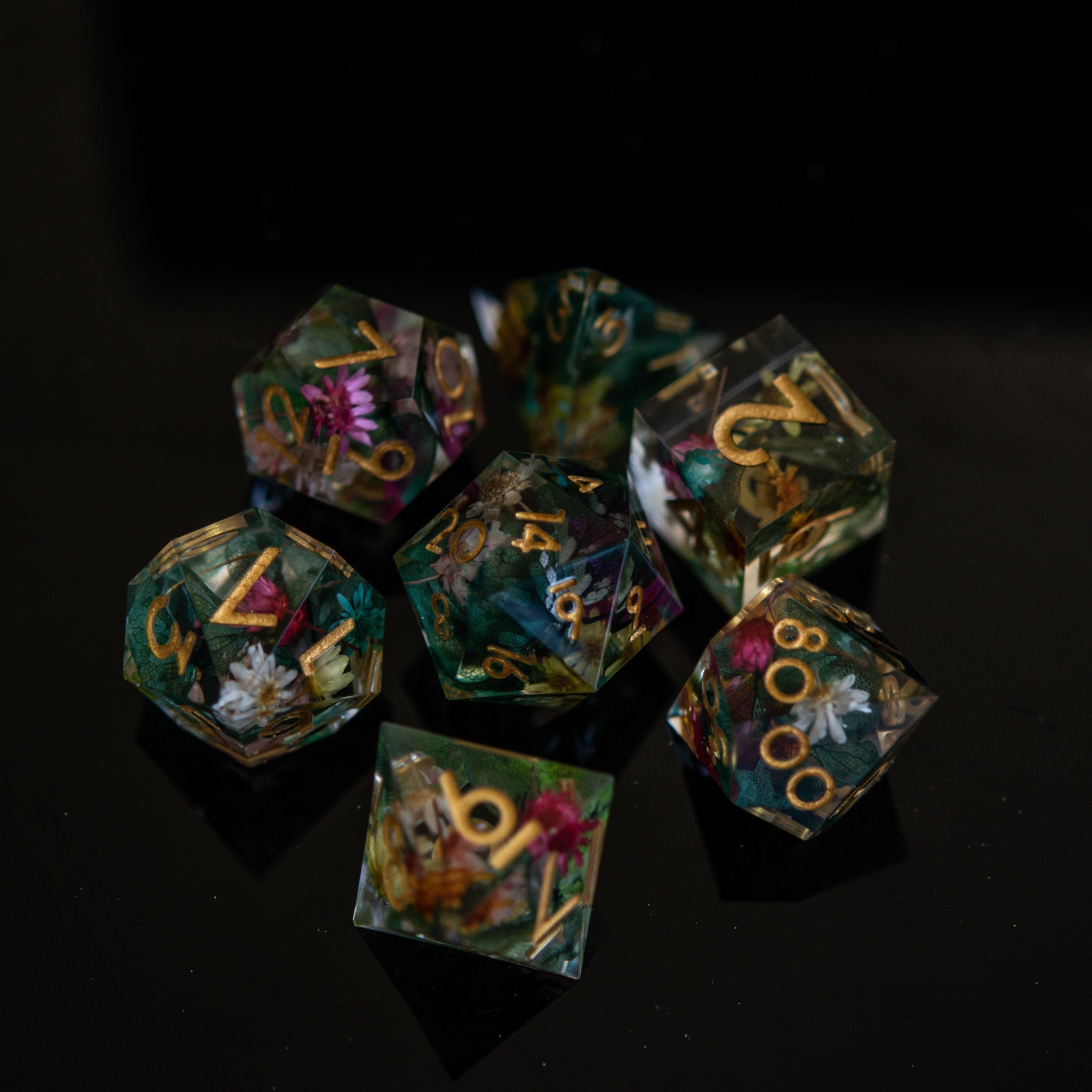 Botanical Gardens Sharp - Edged Resin Dice Set - Misty Mountain Gaming - 4