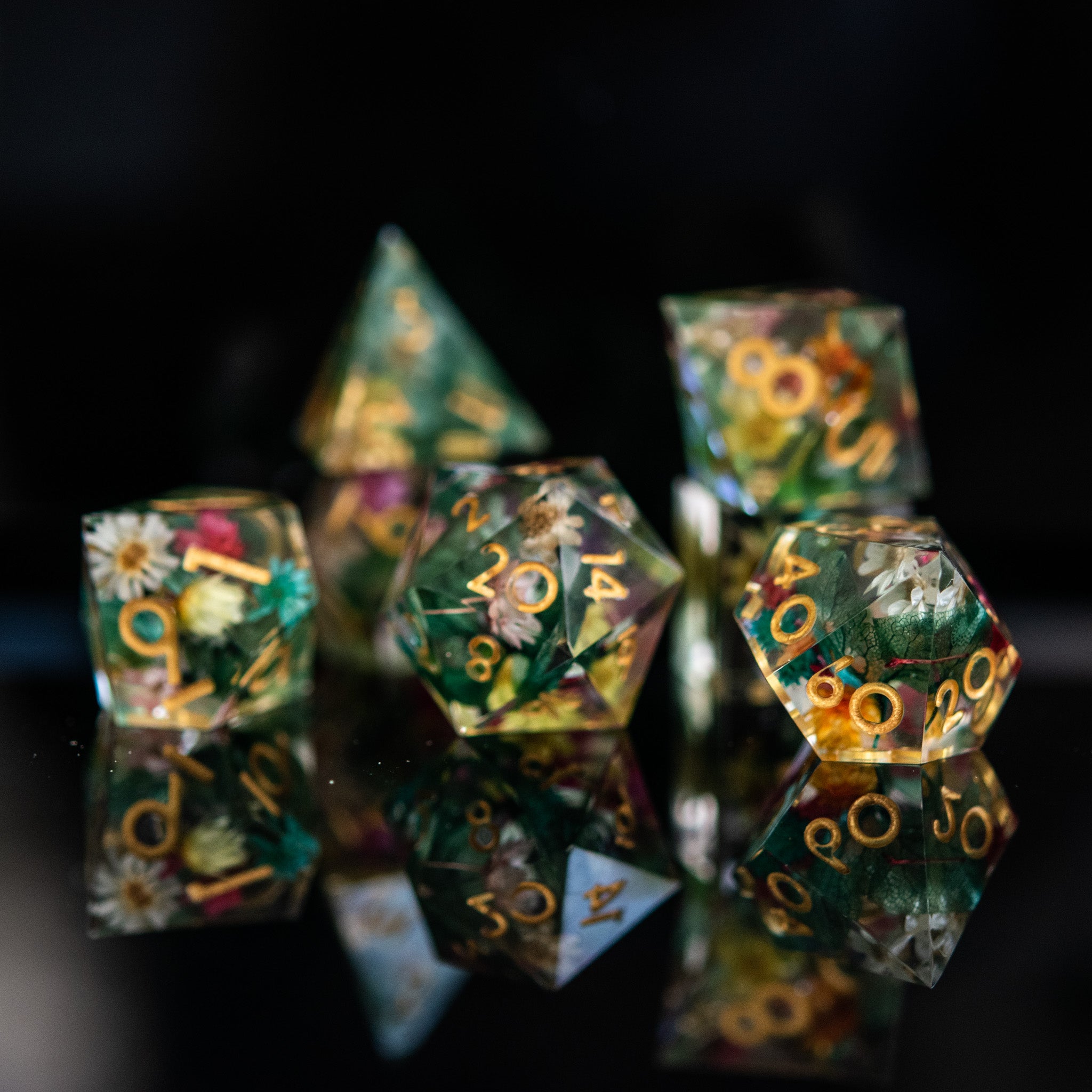 Botanical Gardens Sharp - Edged Resin Dice Set - Misty Mountain Gaming - 2