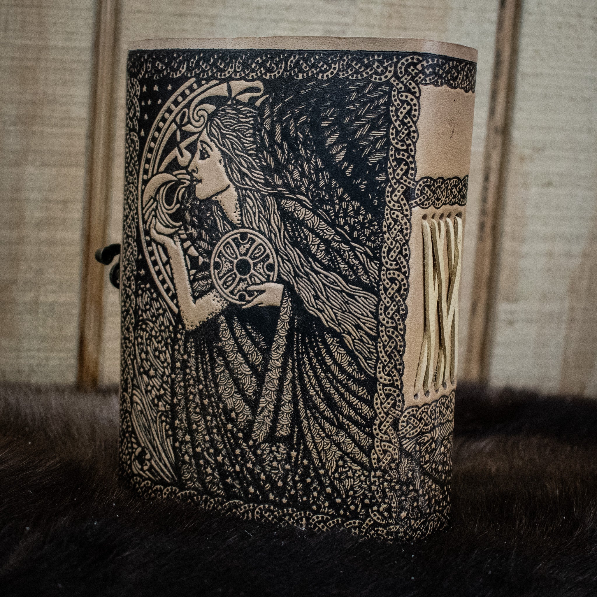 "Celtic Angel" Leather Journal - Misty Mountain Gaming - 12