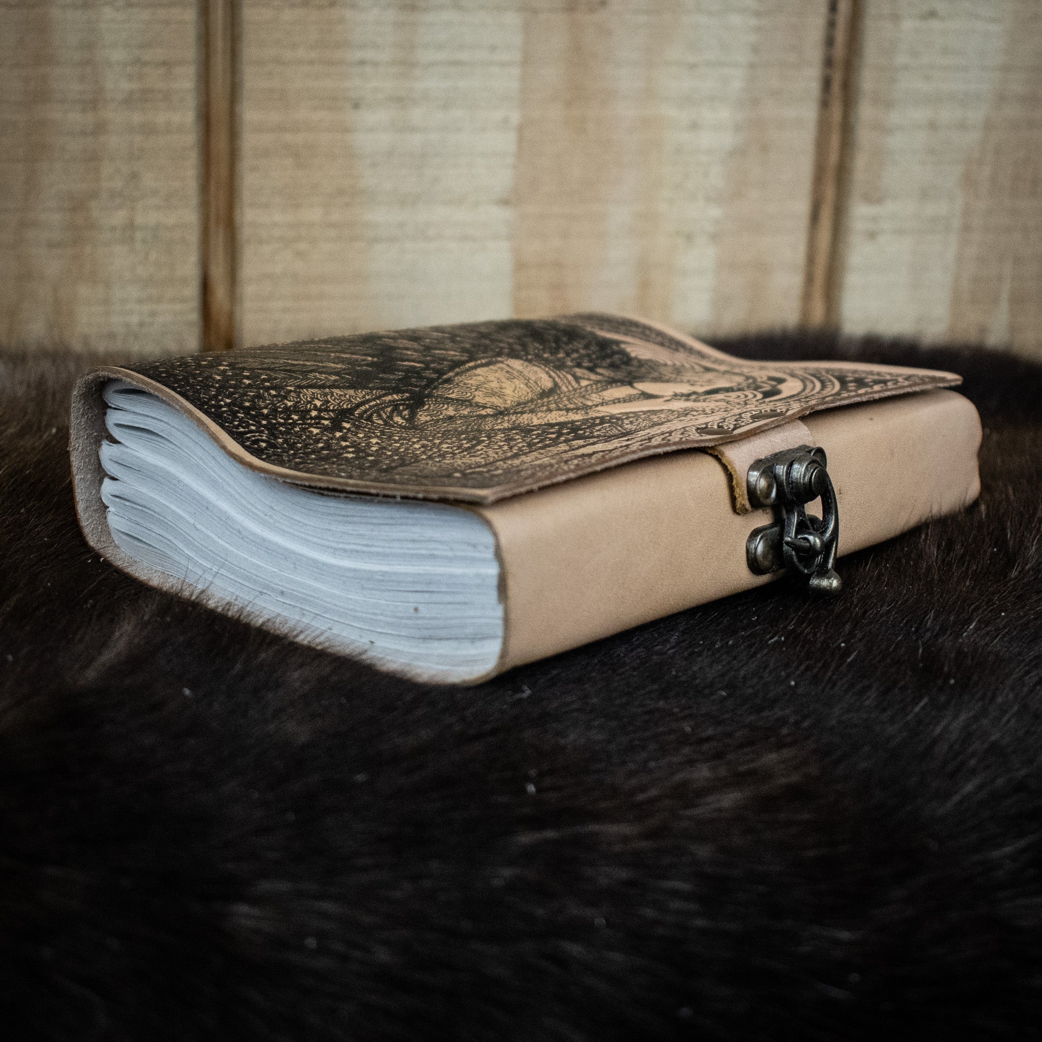 "Celtic Angel" Leather Journal - Misty Mountain Gaming - 14