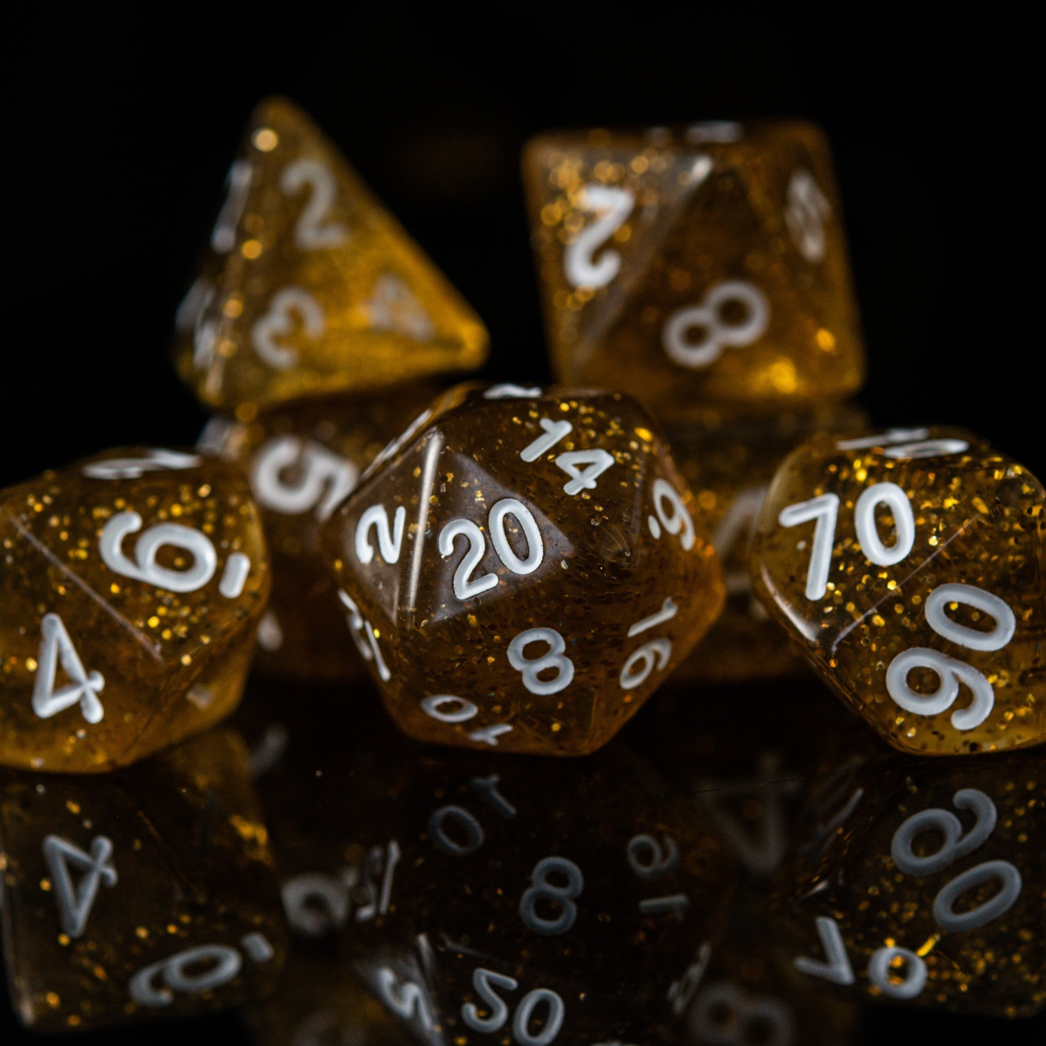 Champagne Acrylic Dice Set - Misty Mountain Gaming - 1