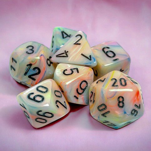 Chessex Festive® Circus™/Black 7-Dice Set - Chessex - 1
