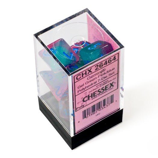 Chessex Gemini® 16mm d6 Black-Pink/White Dice Block™ (12 dice) - Chessex - 2