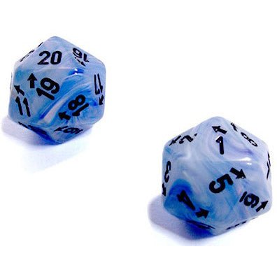 Chessex Vortex Ice Blue/Black D20 Count Dice - Chessex - 1