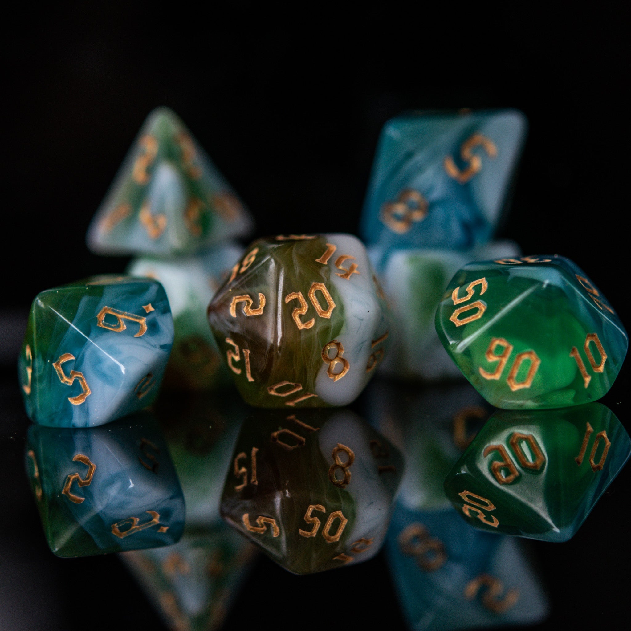 Cleric Class Acrylic Dice Set - Misty Mountain Gaming - 1