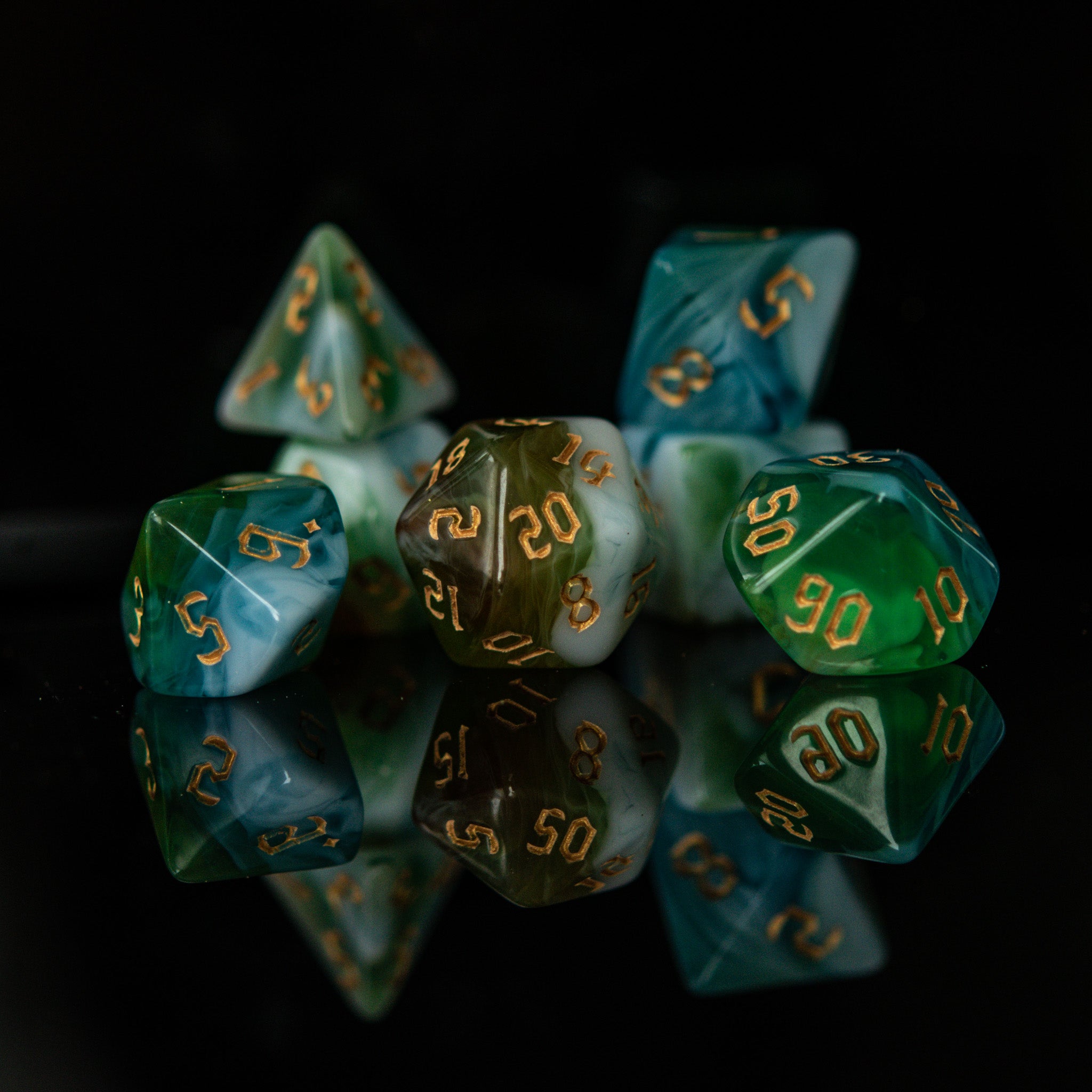 Cleric Class Acrylic Dice Set - Misty Mountain Gaming - 4